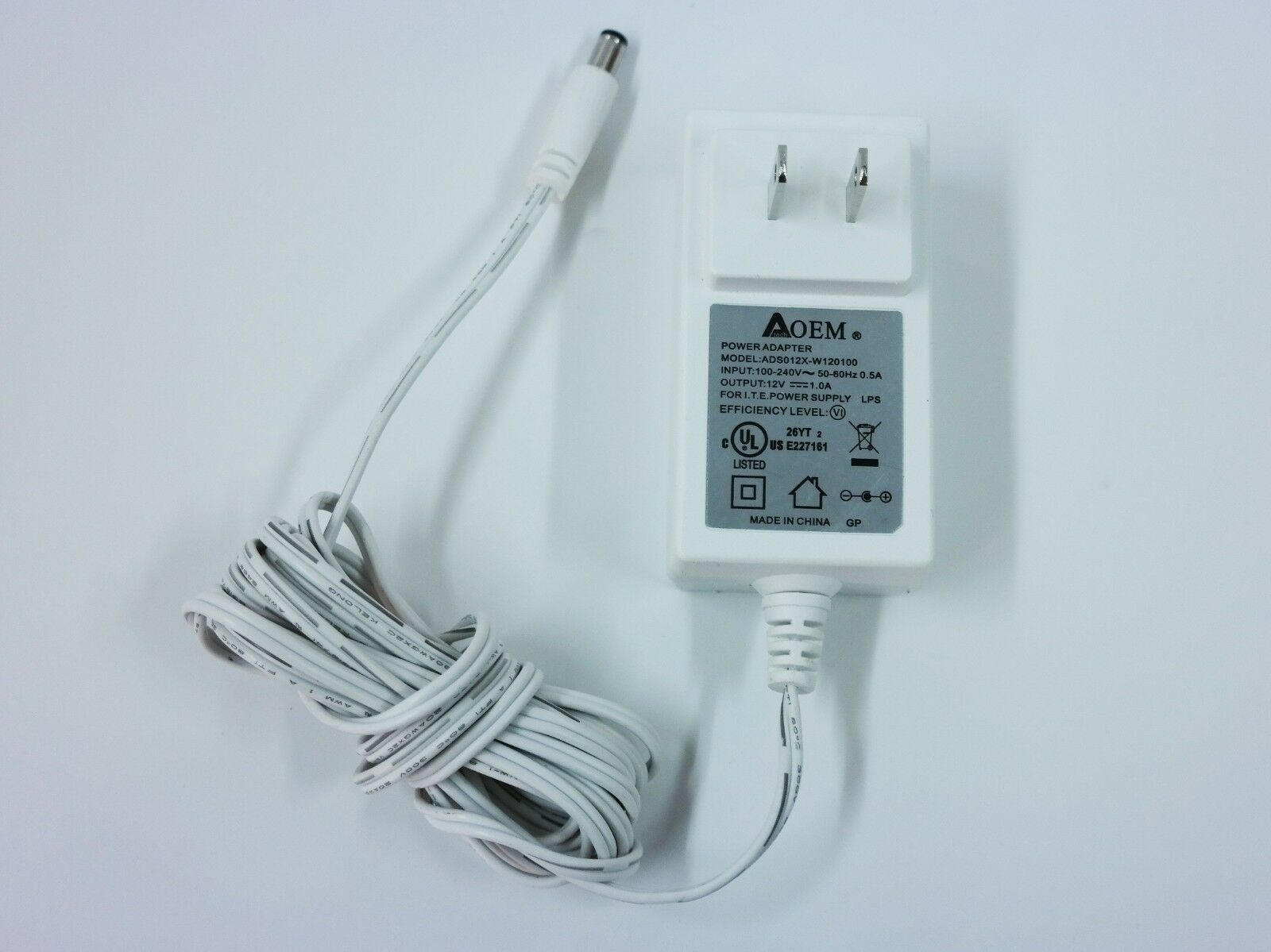 New ADSO12X-W120100 12V 1.0A AC Adapter FOR I.T.E.Power Supply Specification: Brand:OEM MODEL:ADS